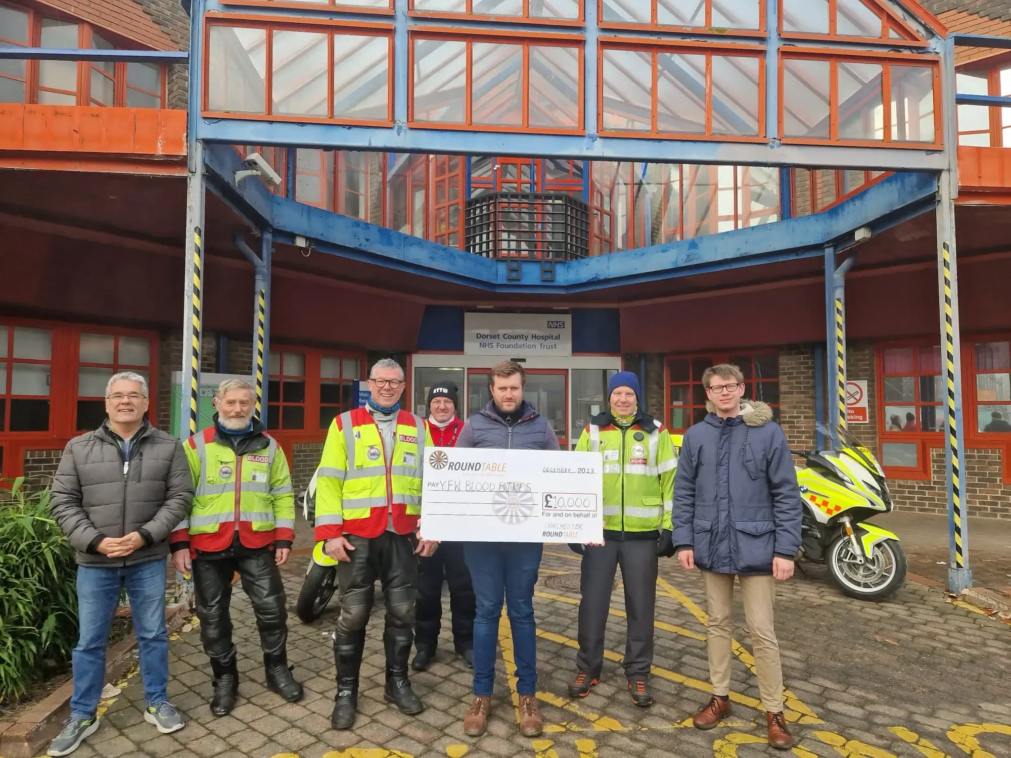 Dorchester Round Table's Donation Fuels Vital Expansion for YFW Blood Bikes