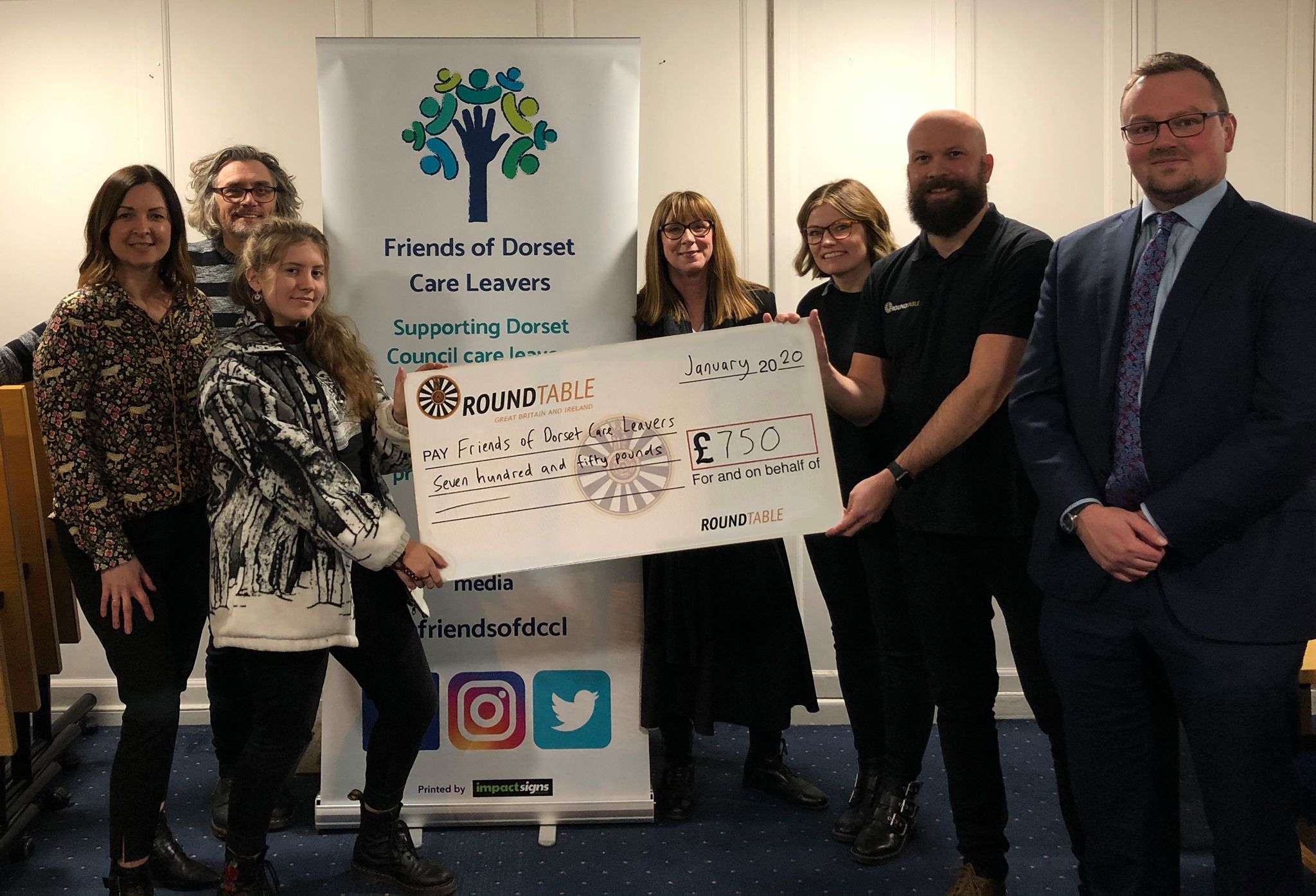 Donation of £750 to Friends of Dorset Care Leavers